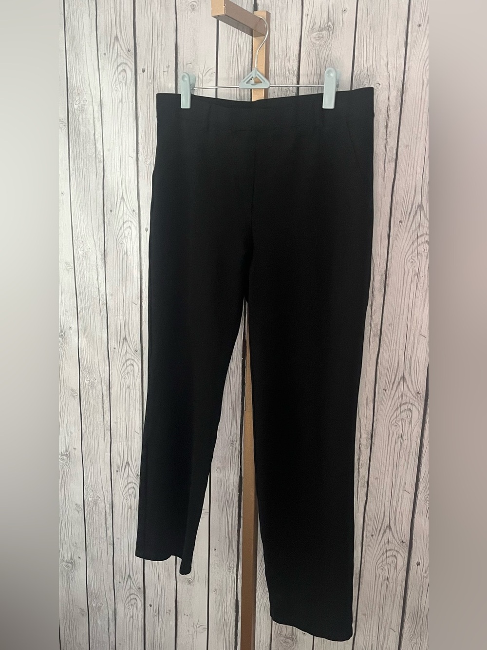 Quince Ultra-Stretch Ponte Straight Leg Pants Black Womens Size Large L Pull On - Picture 7 of 7